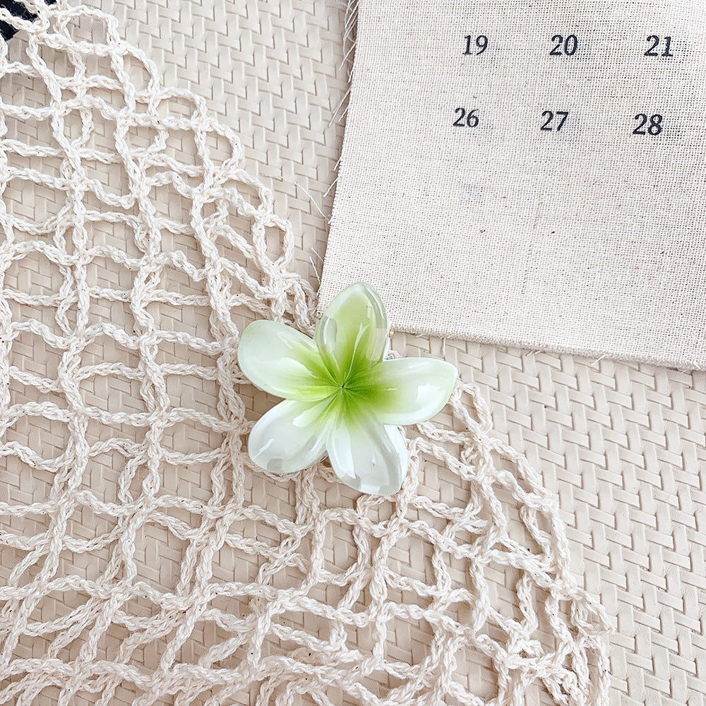 4cm Sweet Girl Plumeria Rubra Barrettes