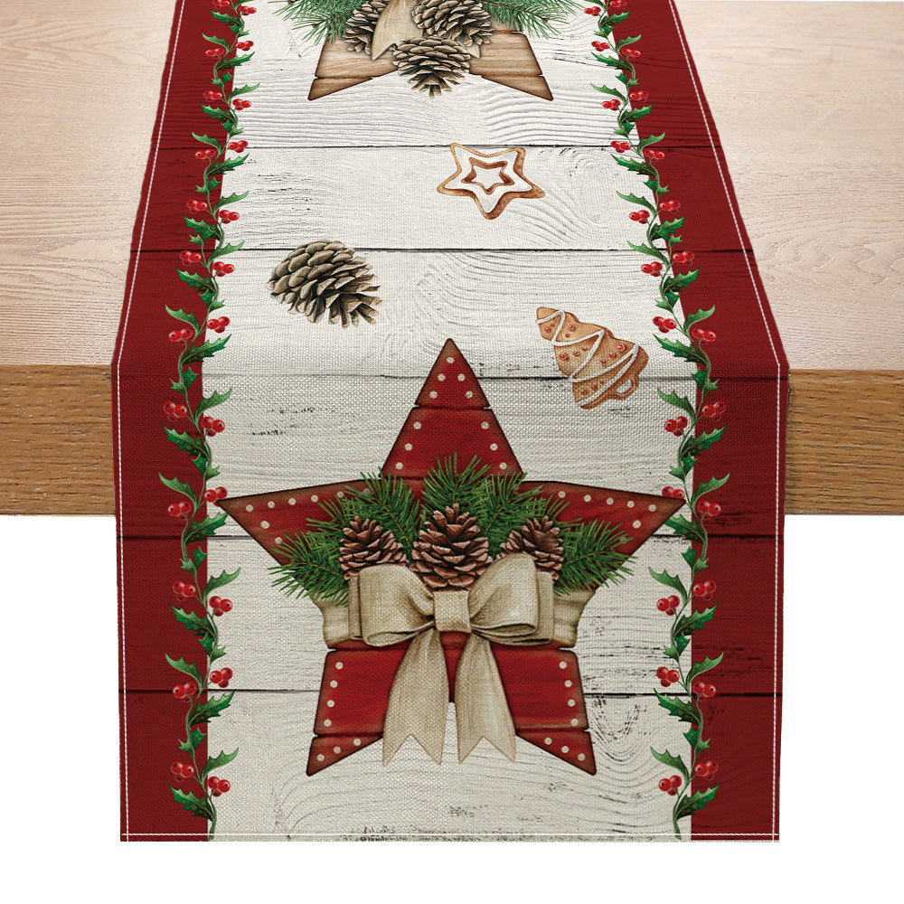 Christmas Snowman Santa Claus Creative Tablecloth