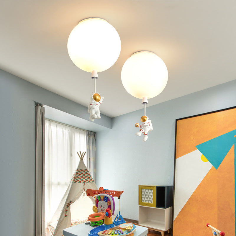 Astronaut Creative Children's Room Lamp Bedroom Chandelier Net Red