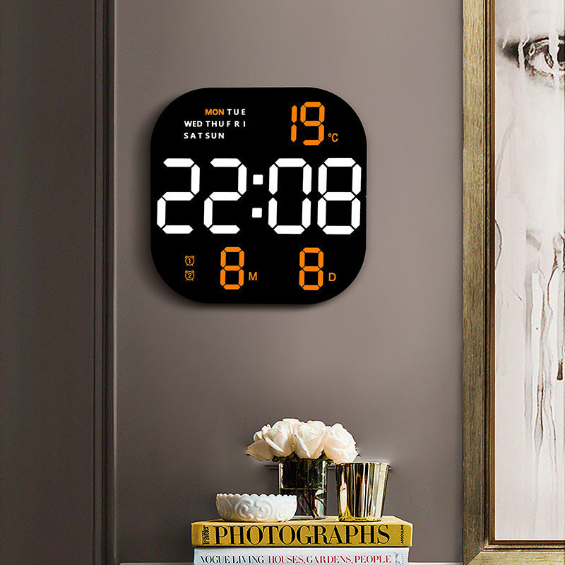 Clock Fashion Living Room Wall Simple LED Color