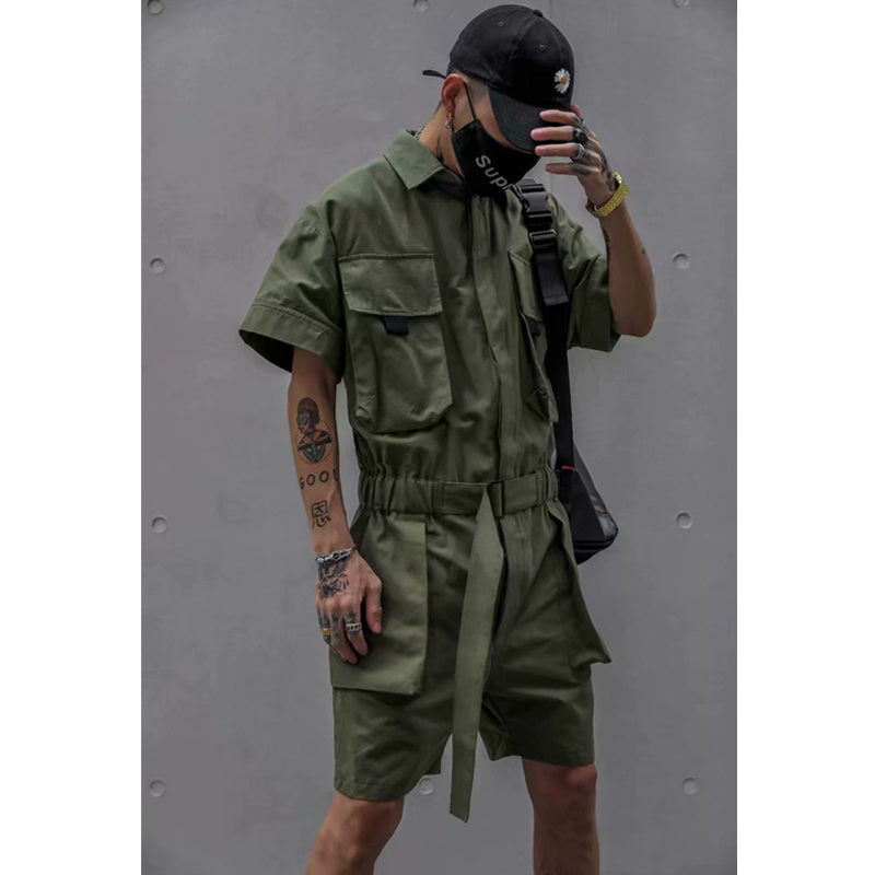 Men's Retro Jumpsuit Overalls Straight