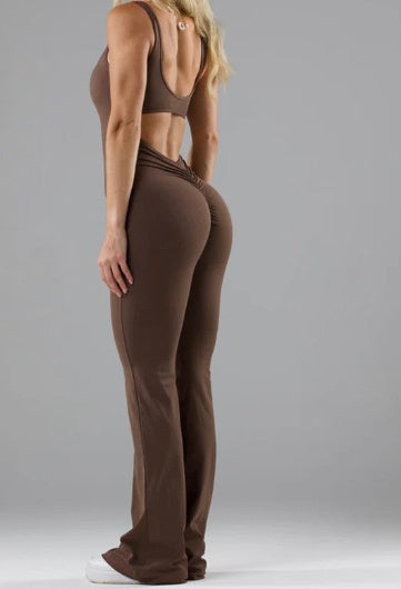 Tight Yoga Bodysuit Casual Hollow Seamless Workout Slim Fit Slimming Jumpsuit