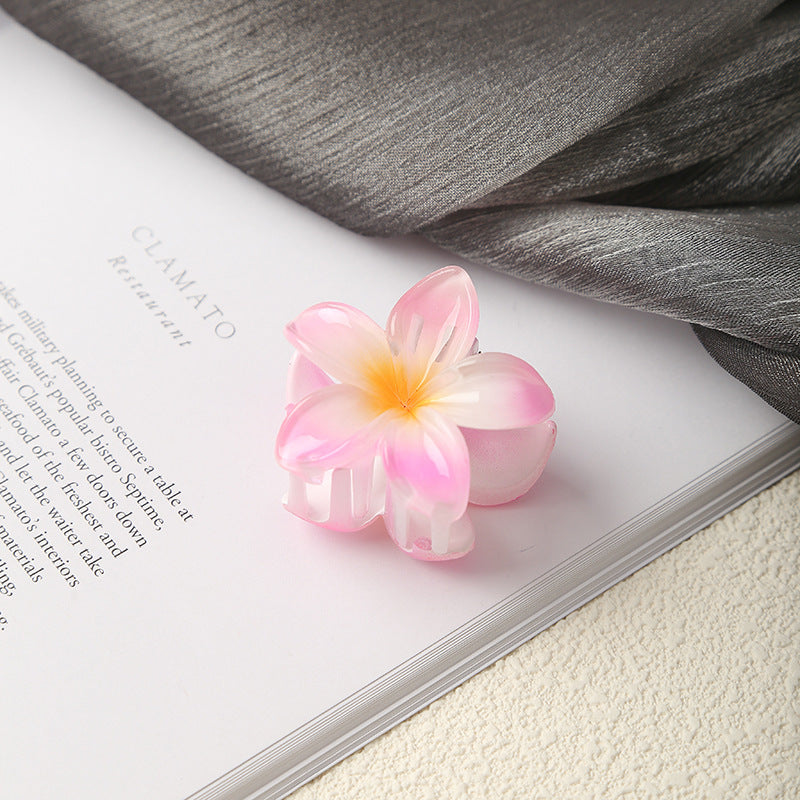 4cm Bauhinia Small Hair Grabbing Clip Simple Plumeria Rubra Bath Hair Clip