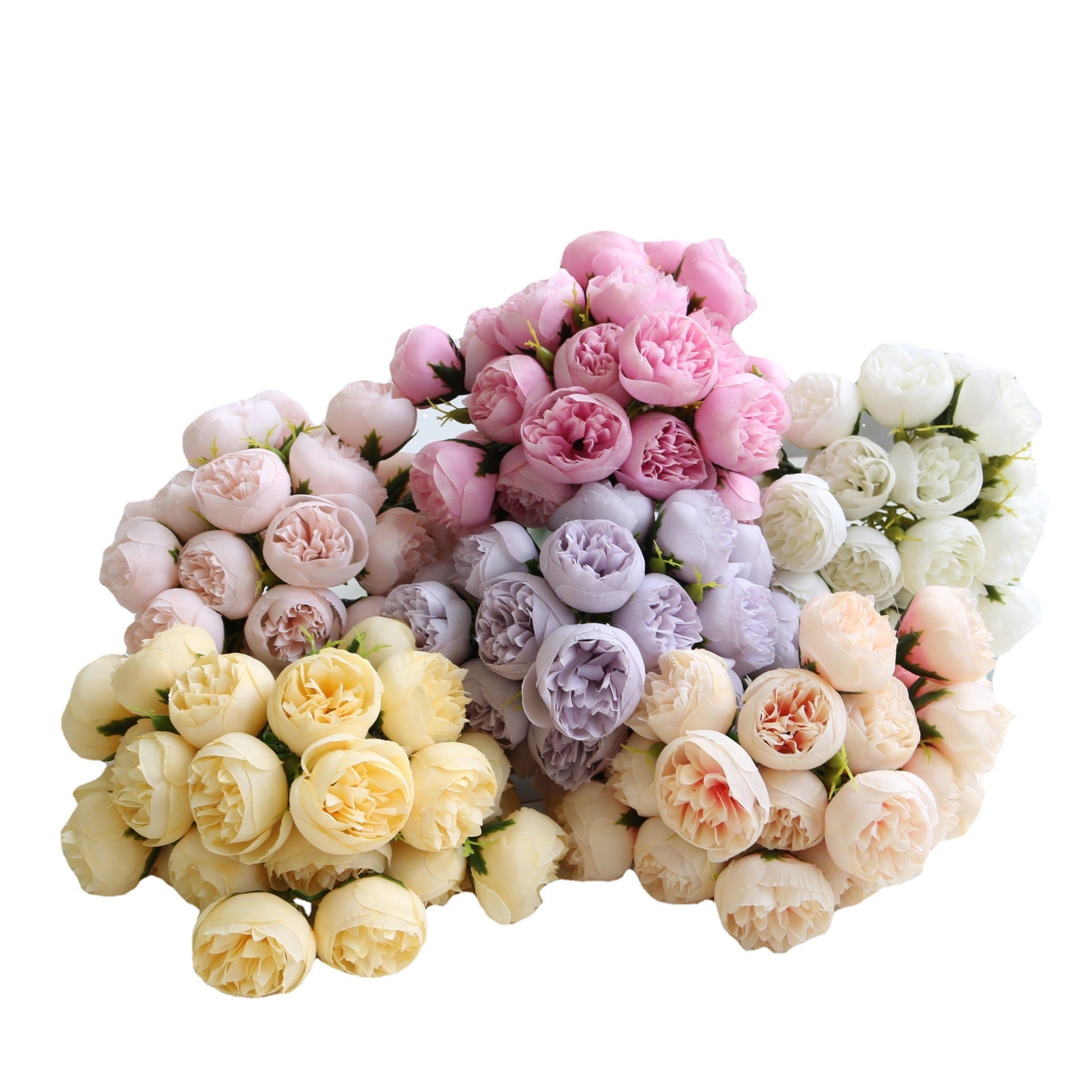 27 Head Tea Rose Bouquet Simulation Fake Flower Wedding Bouquet Home Decoration