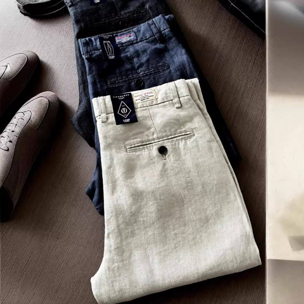 Men's Linen Straight Casual Pants