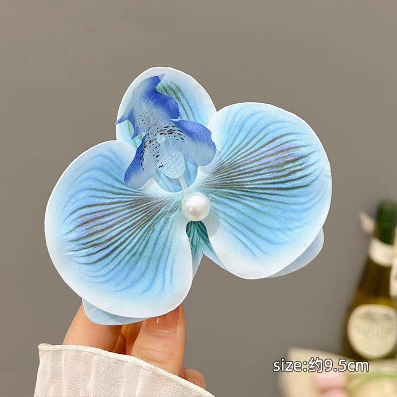 French Elegant Temperament Butterfly Orchid Hair Clip