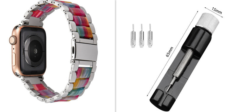 Resin Strap Stainless Steel Three Bead Replacement