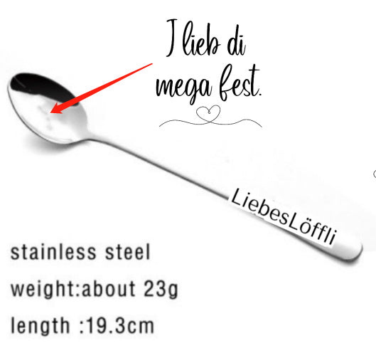 Stainless Steel Spoon You Are My Sunshine Couple Family Tableware