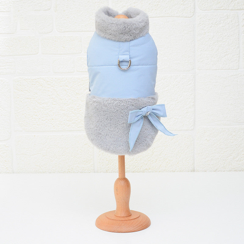 Autumn and winter plus velvet warm pet clothes