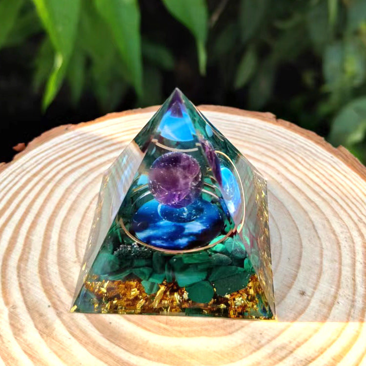 Crystal Ball Pyramid Crystal Gravel Epoxy Home Desktop Handmade Ornaments