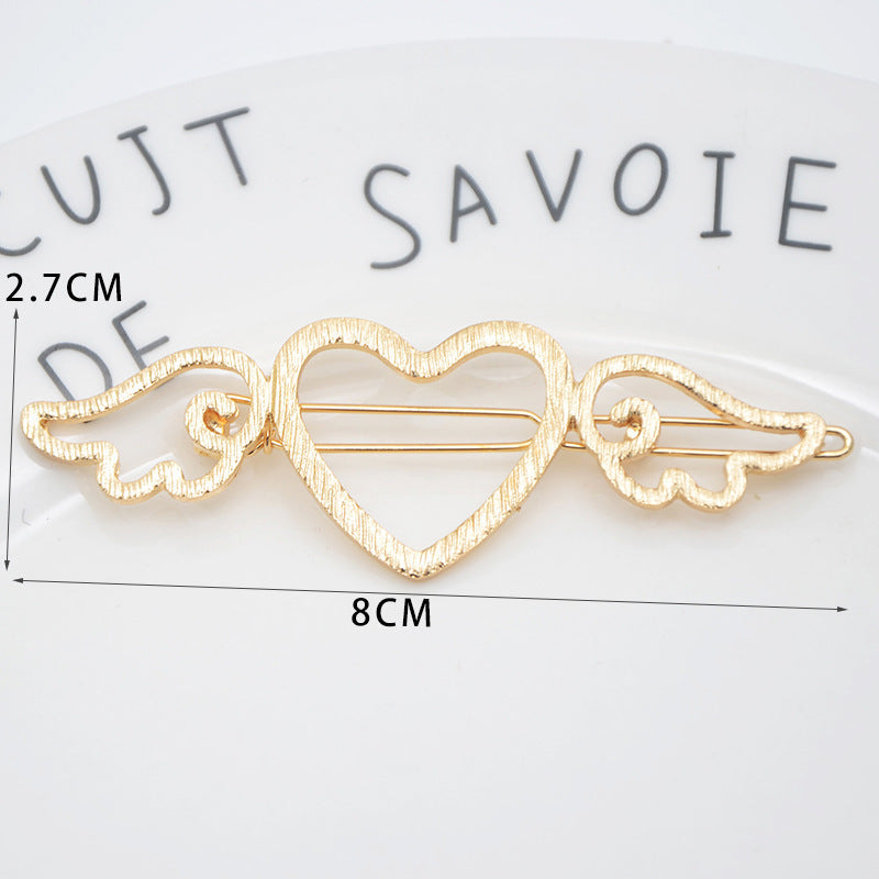 Cupid Heart-shaped Five-pointed Alloy Hair Accessories