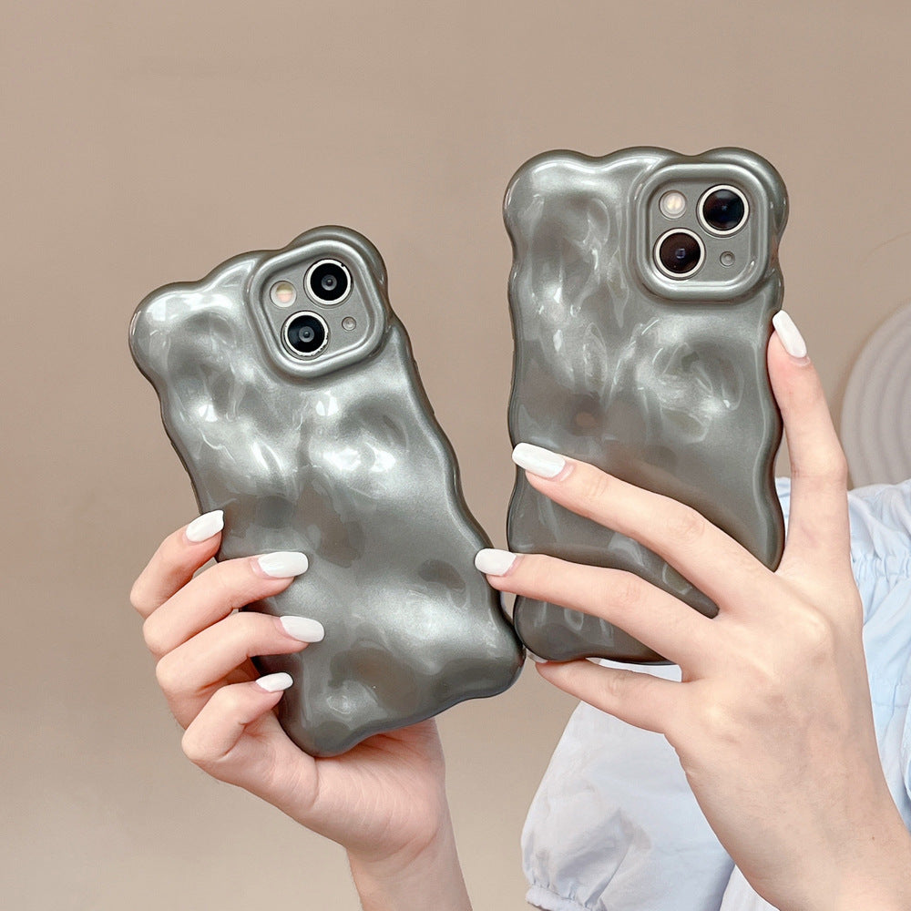 Pure Gray Meteorite Pattern Creative Soft Shell Phone Case