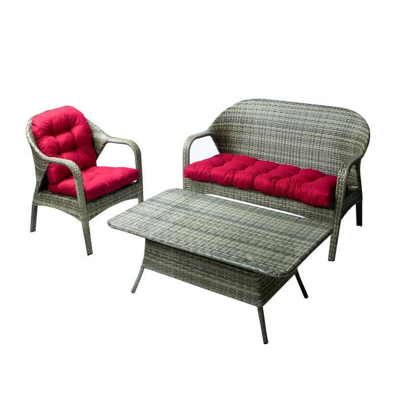 Household Fashion Personality Rattan Chair Cushion Three-piece Set