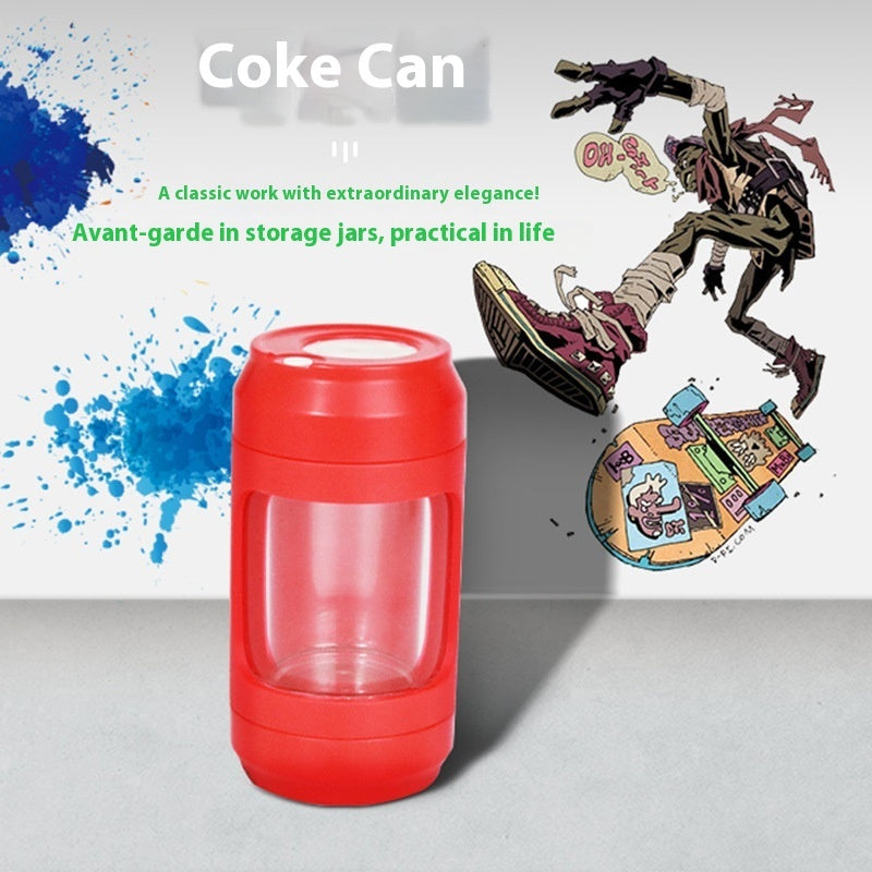 Acrylic Sealed Plastic Cigarette Grinder Smoke Eliminator LED Lamp Can Tobacco Storage