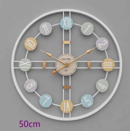 Creative And Simple Craft Wrought Iron Clock