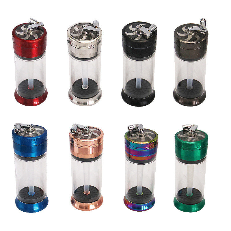 New 63MM Zinc Alloy Hand Operated Cigarette Grinder All-in-one Machine