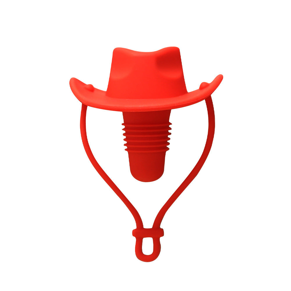 Silicone Stopper For Red Wine Western Cowboy Hat Creative