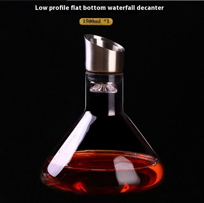 Light Luxury Waterfall With Lid Blue Jinshan Waterfall Wine Decanter