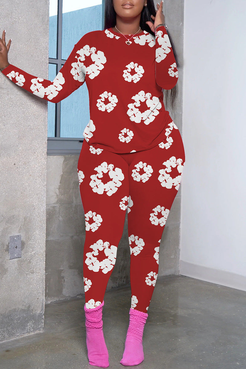 Spring And Summer European And American Fashion Women's Wear Elegant Casual Top Pants Suit Women