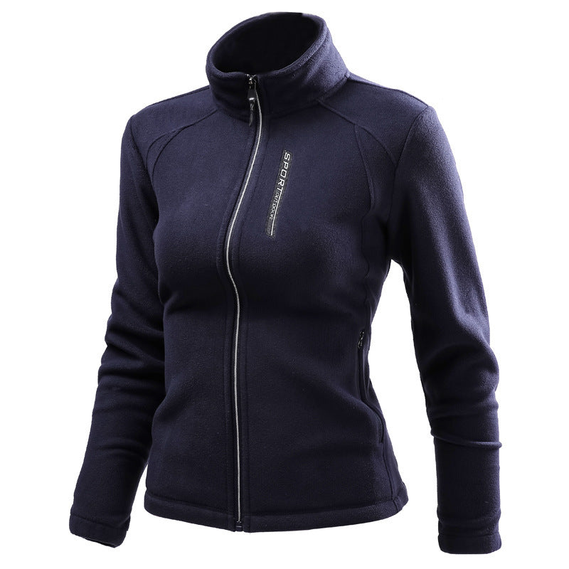 Warm Custom Cardigan Outdoor Polar Fleece Jacket
