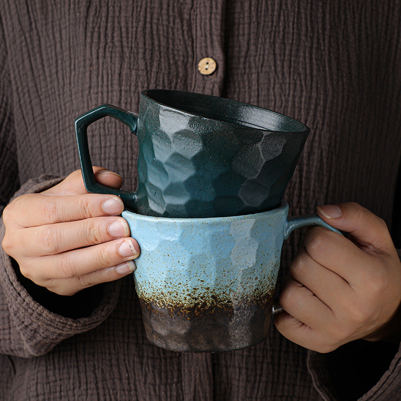 Retro Handmade Home Large Capacity Ceramic Ear-hanging Coffee Cup