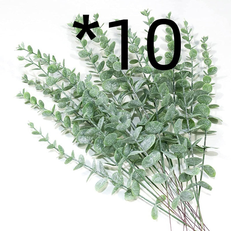 Golden Eucalyptus Eucalyptus Leaves Fake Leaf Stem Autumn Decorative Plant
