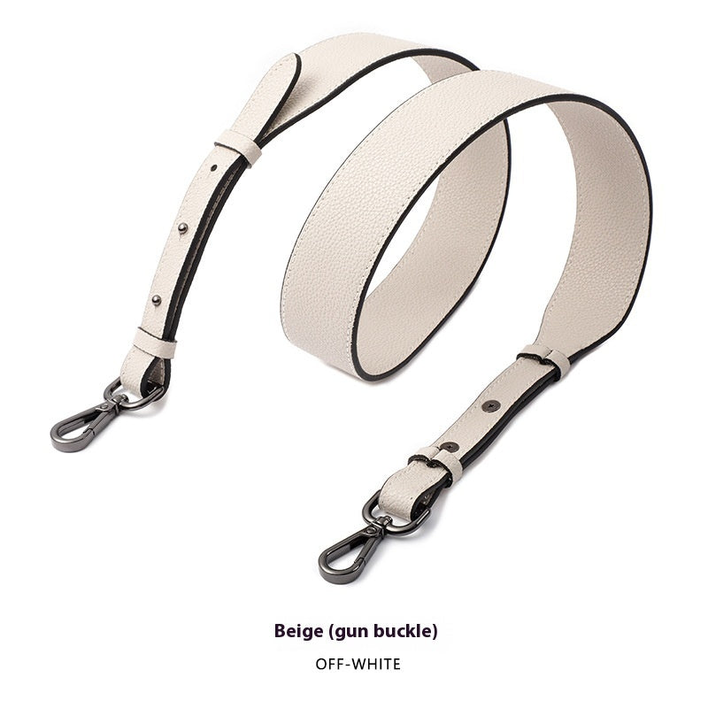 Cowhide Milled Double-sided Wide Shoulder Strap All-match Adjustable