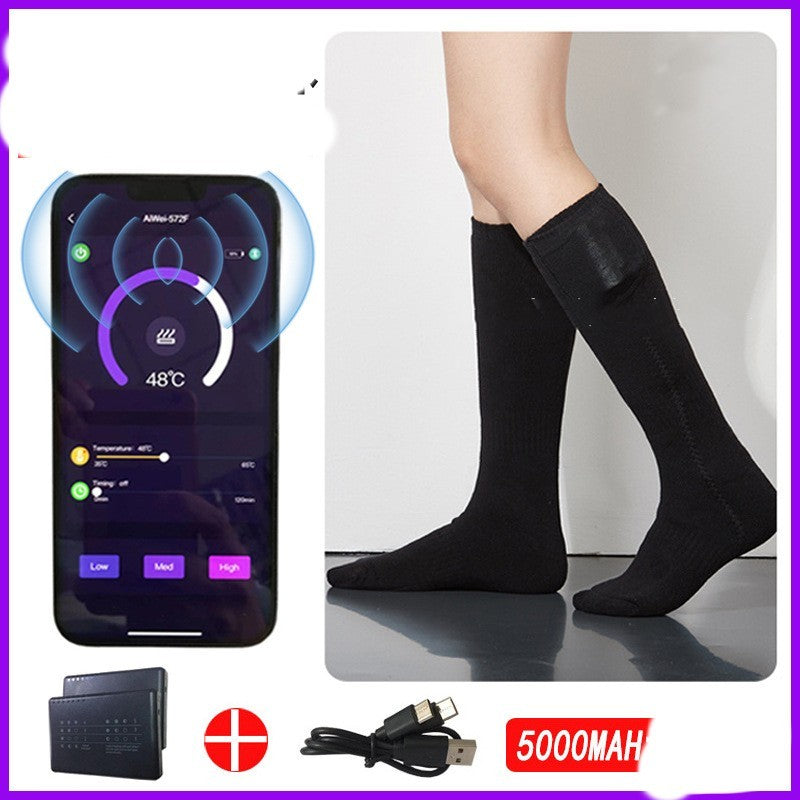 Smart Heating Socks Mobile Phone Remote Control