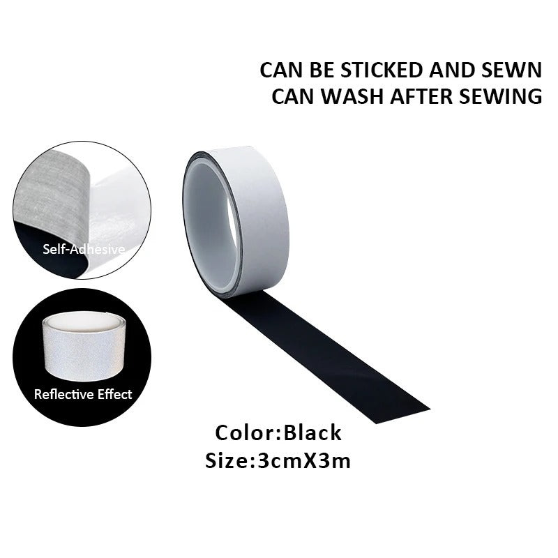 Super Bright Reflective Sticker Black Self-adhesive