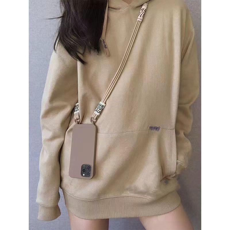 Simple Advanced Girdle Hanging Buckle Crossbody Rope Phone Case