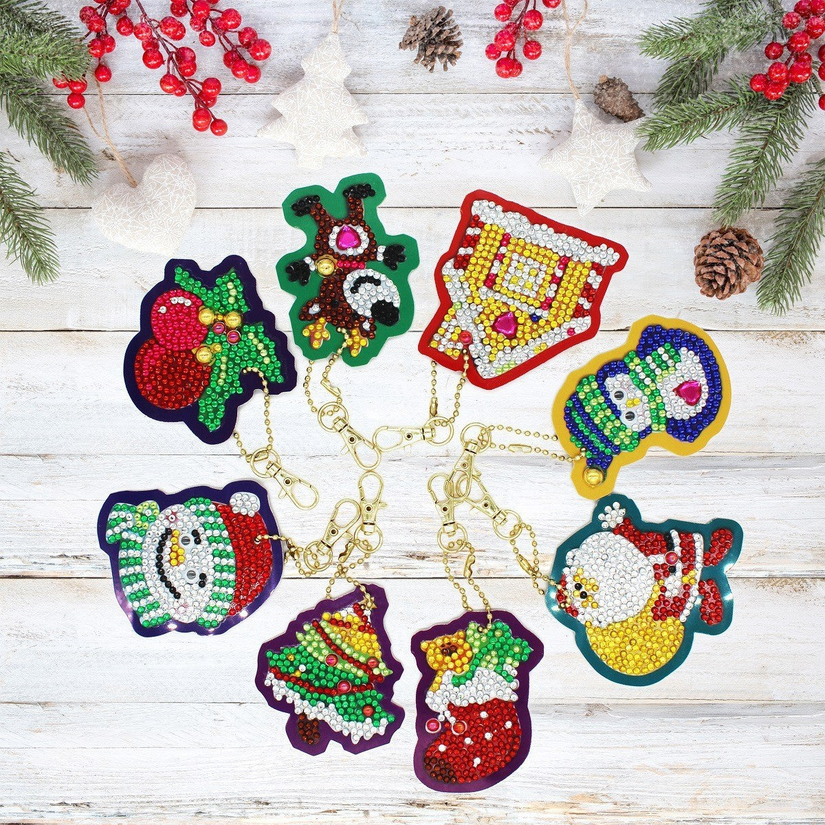 Diamond Painting Keychain Creative Children Cartoon Decorative Pendant