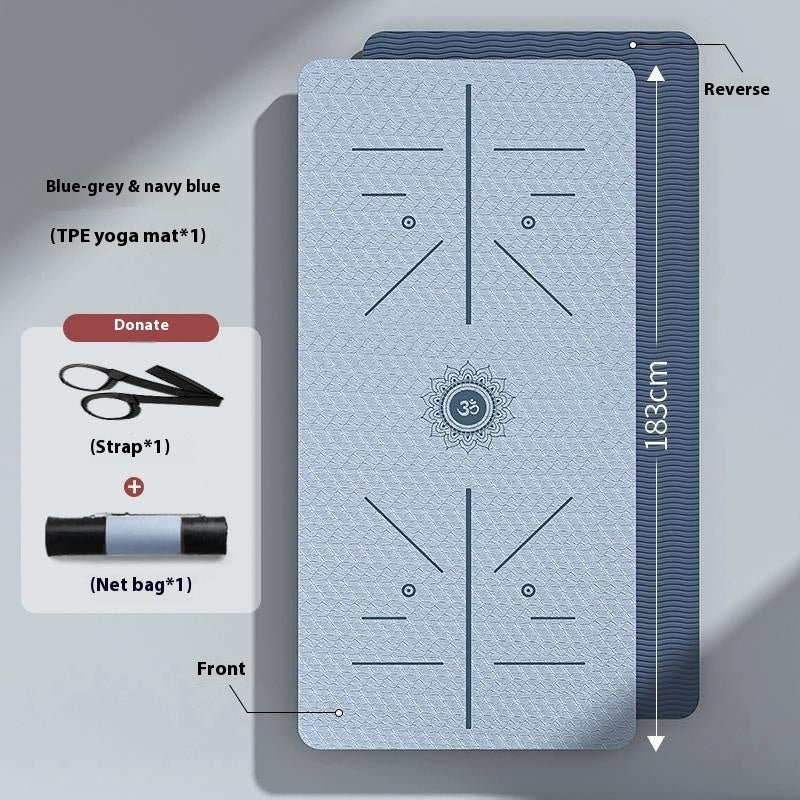 TPE Two-color Yoga Mat Thickened Non-slip