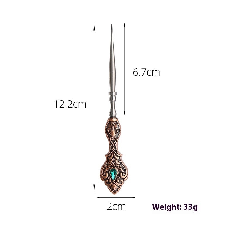 Retro Diamonds Thimble Awl Syringe