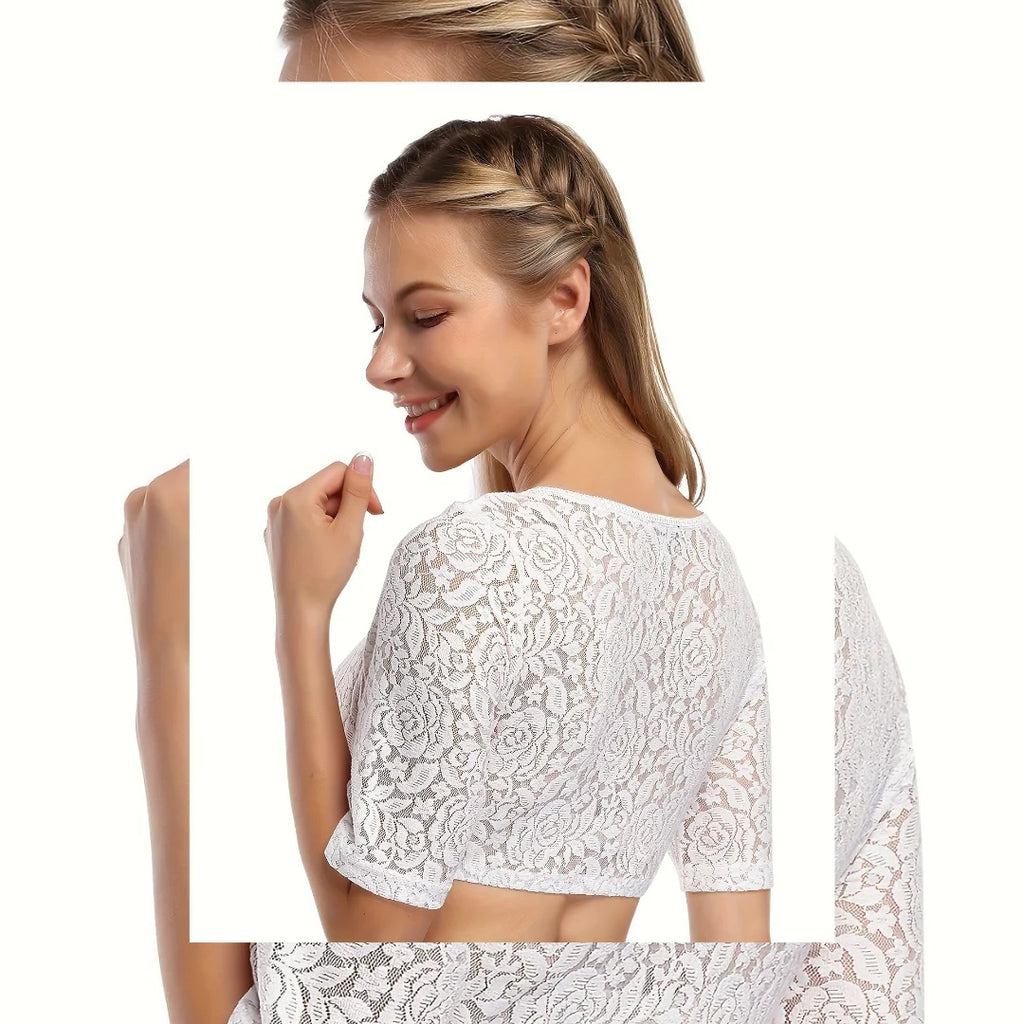 Women's Sexy Lace Stitching Small Shirt Top