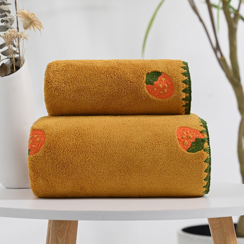 Pineapple Avocado Covers Towels Coral Velvet Soft Absorbent Couple