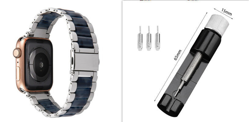 Resin Strap Stainless Steel Three Bead Replacement