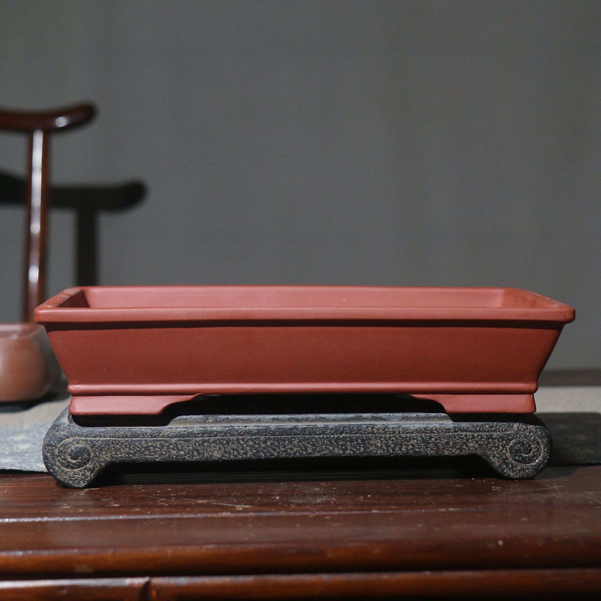 Purple Sand Flower Pot Rectangular Shallow Basin Square Bonsai Basin