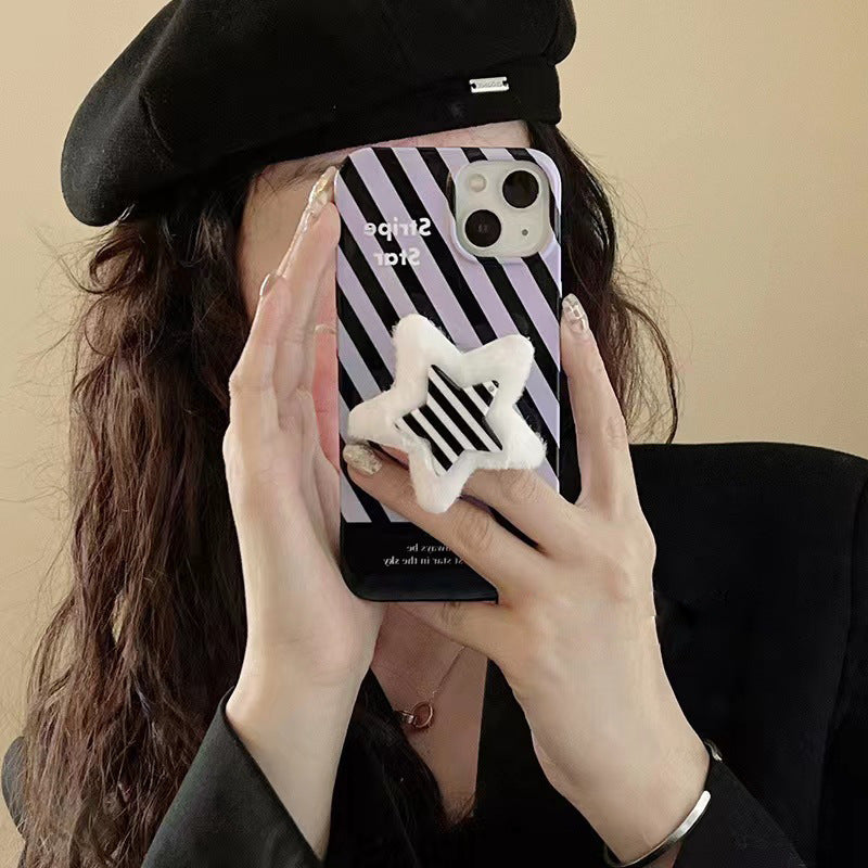 Plush Five-pointed Star Hair Accessories Hole Shoes Phone Case Ornament