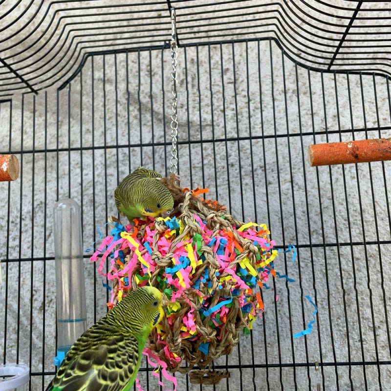 Parrot Toys Toy Bird Straw Color Tear Strip