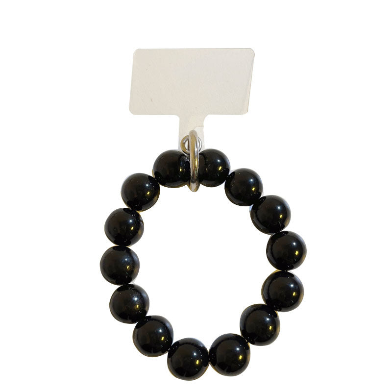 Internet Celebrity Ins Solid Color Bead Wrist Lanyard Universal Phone Case Camera Key Chain