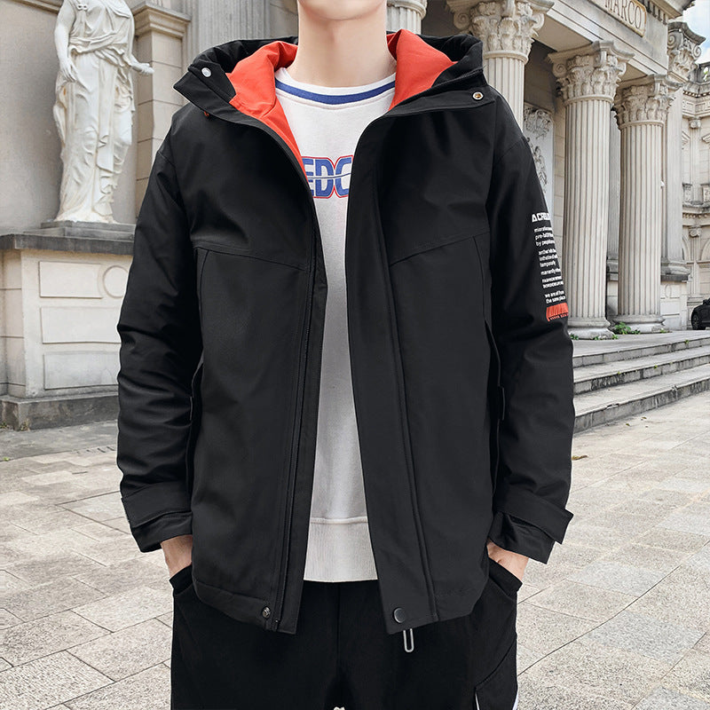 Casual wide and short cotton coat