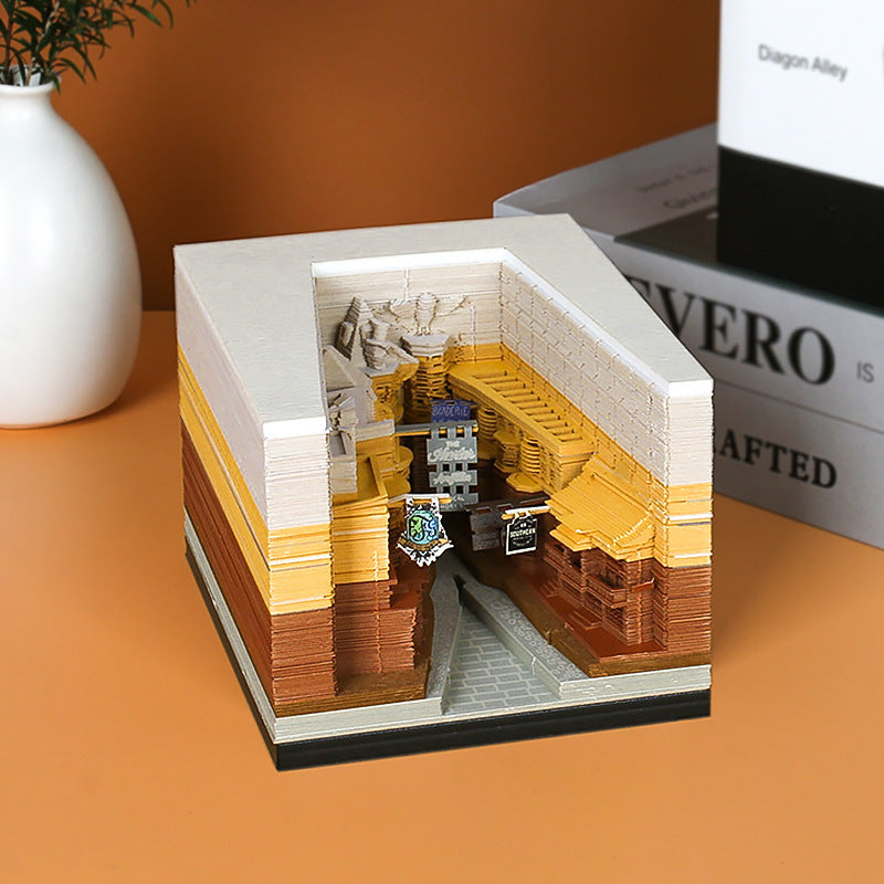 Creative Gift Paper Carved Model 3D Memo