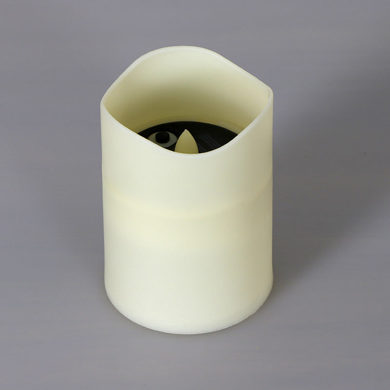 New Electronic Solar Candle Flame LED Light Outdoor Desktop Decoration Lawn Floor Outlet