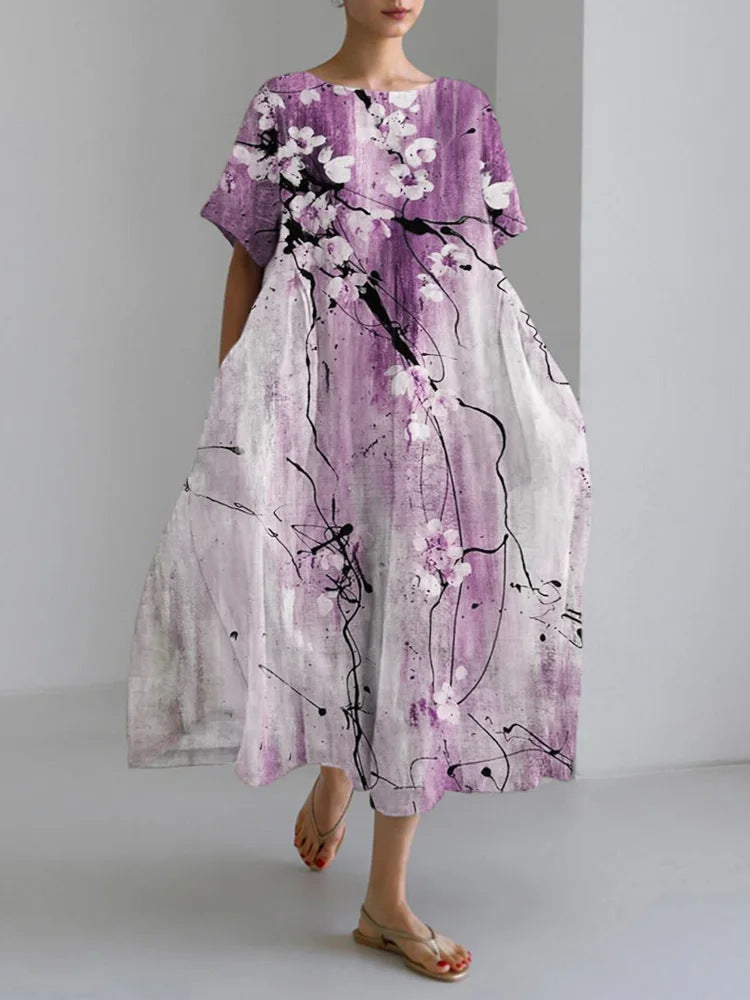 Fashion Floral Pattern 3D Personality Female Dress