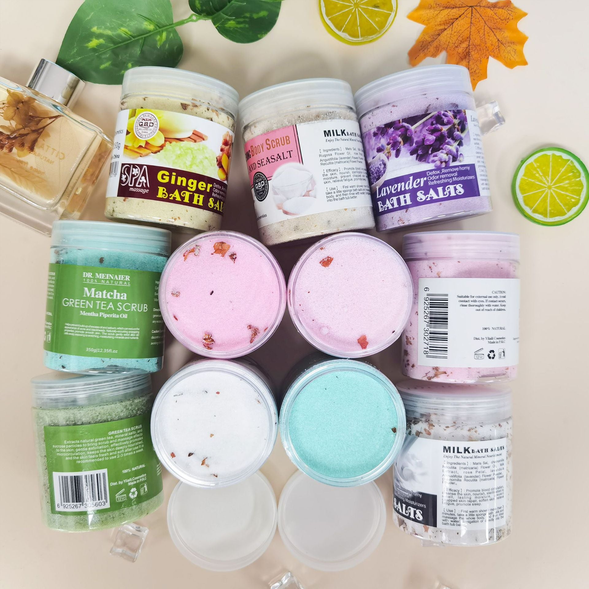 Rose Milk Petals Bath Salts Cleansing Exfoliating