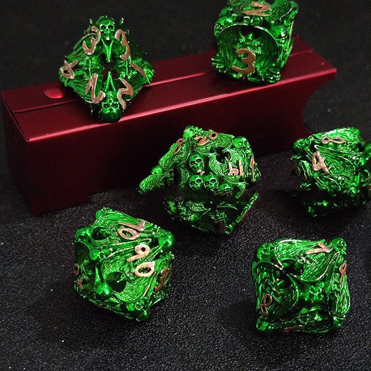 New Metal Cutout Jihad Angel Dice DND 7 Piece Set
