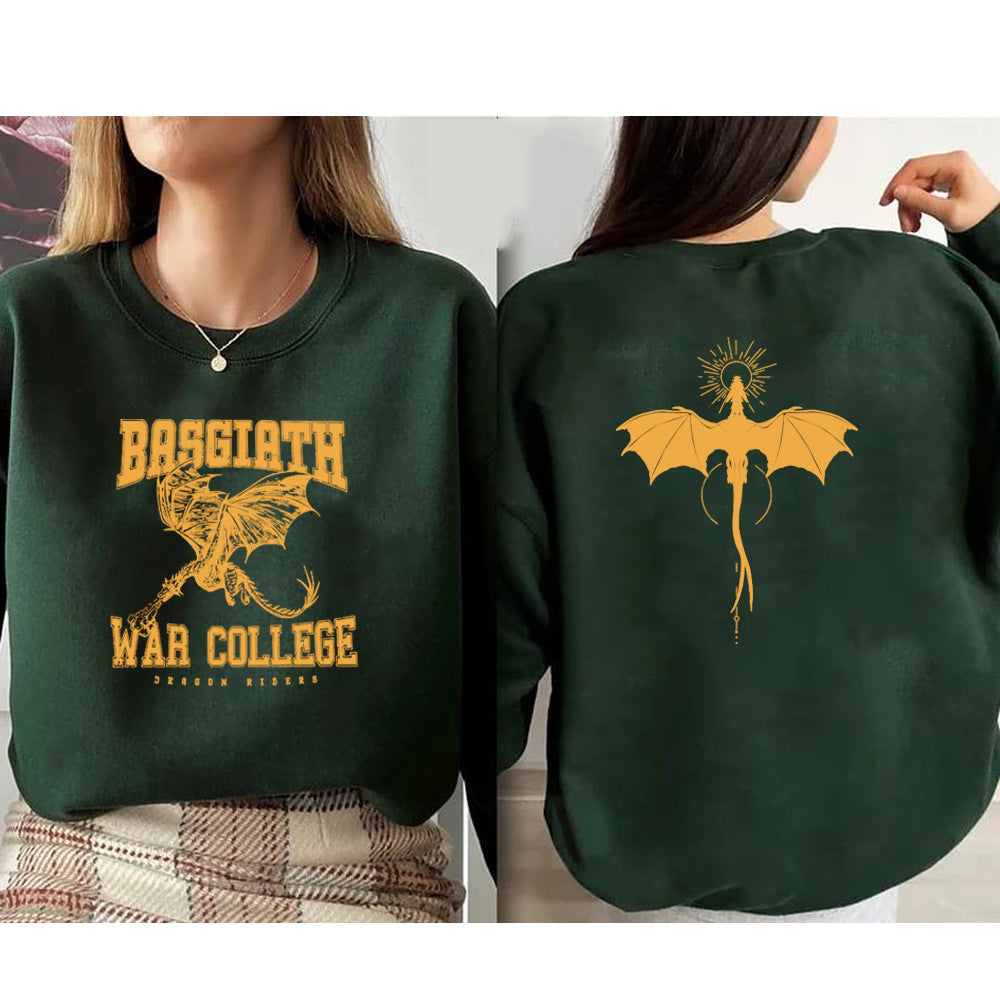 Vintage Fourth Wing Sweatshirt Dragon Rider 2 Side Print Bas
