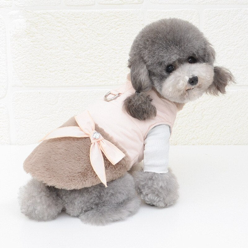 Autumn and winter plus velvet warm pet clothes