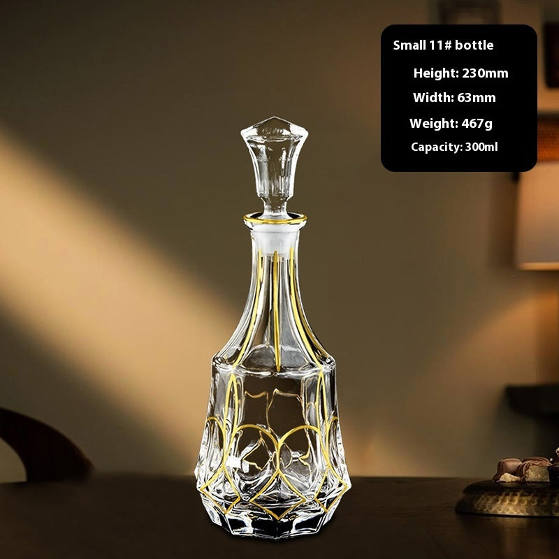 Hand-painted Gold Glass Wine Bottle Internet Celebrity Home High-end Wine