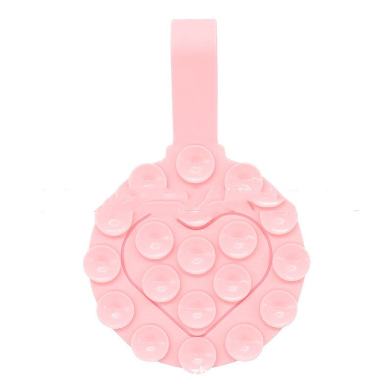 Multifunctional Double-sided Sucker Love Silica Gel Mobile Phone Holder